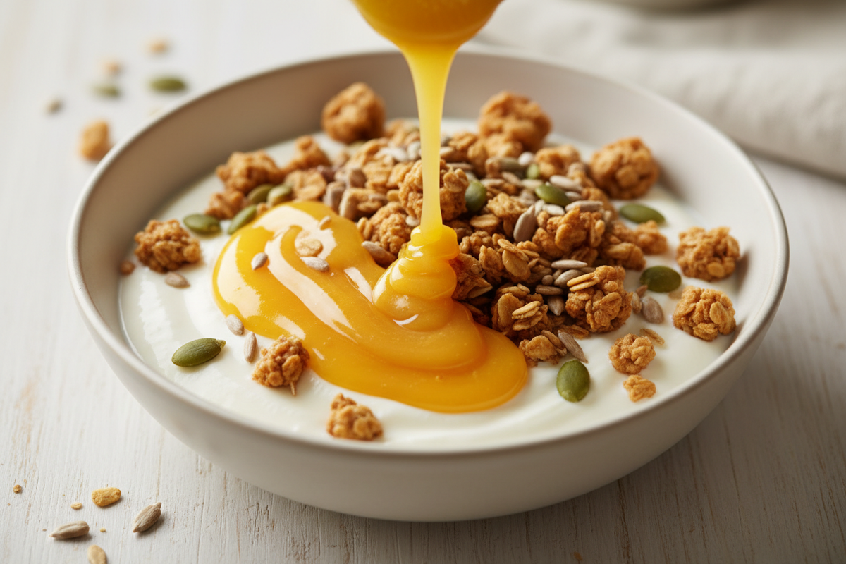 Make the honey look more like the color of Sunflower honey