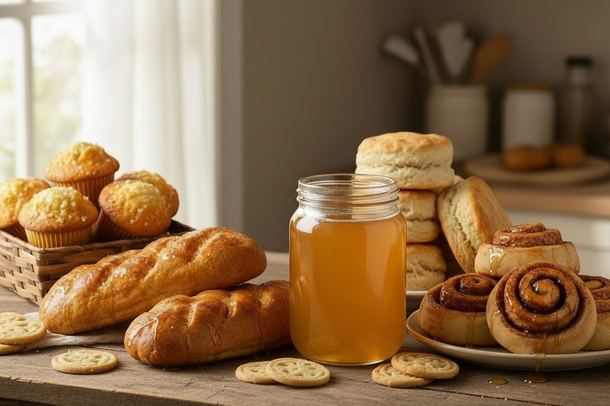 Put an unlabeled Gallberry honey jar in the middle of the image